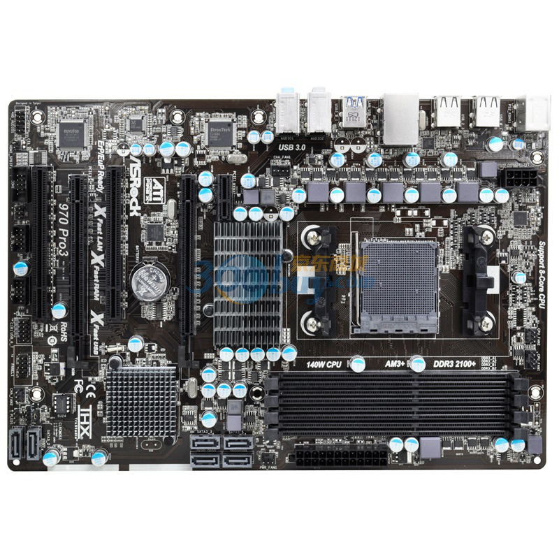 华擎(asrock)970 pro3主板(amd 970/socket am3 )